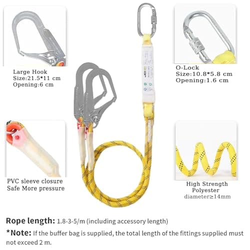 Safety Fall Arrest Kits with Lanyards & Hooks, Universal Rated up to 100kg — view 6