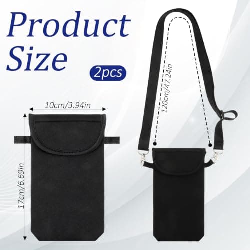 2 Pcs Universal Cell Phone Pouch, Waterproof Neoprene with Neck Lanyard — view 2