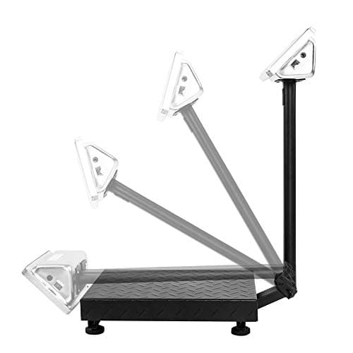 100KG Heavy Duty Folding Digital Platform Postal Parcel Scales, Commercial LCD Display Electronic Computing Floor Platform Scale Industrial Scales Postal Shop Weight 100KG/220lbs (Black) — view 5