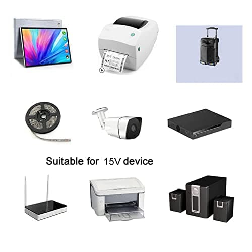 BOGEEL USB C to Power Connector 15V Type C to Plug Charging Adapter Converter for Laptop Router,Plastic — view 2