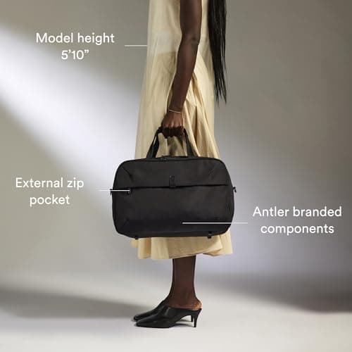 ANTLER Urban Light Overnight Travel Bag, Black, Cabin Underseat, 28x45x20cm — view 4