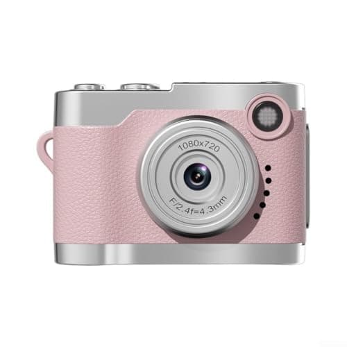 Pocket Camera, Compact Thumb-Sized Wearable Camera Perfect for Students Sports Video Recording POV Action Shots with WiFi App(Pink)