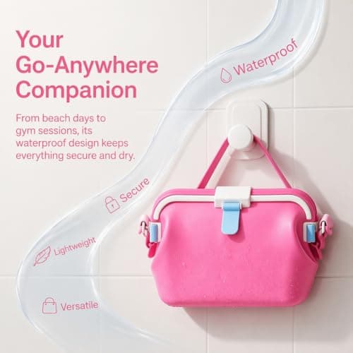 Women Summer Huggea Bag, Waterproof Foldable Silicone Crossbody Tote Large 67.63oz Beach Handbag Purse — view 5