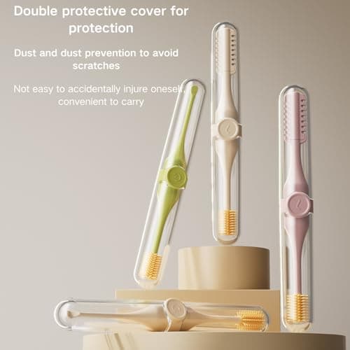 2026 2-in-1 Nasal Hair Cutter, Double Sided Nose Hair Cutter with Lid, Updated Portable 360 ° Rotating Manual Nose Hair Trimmer for Travel (Yellow 3pcs) — view 2