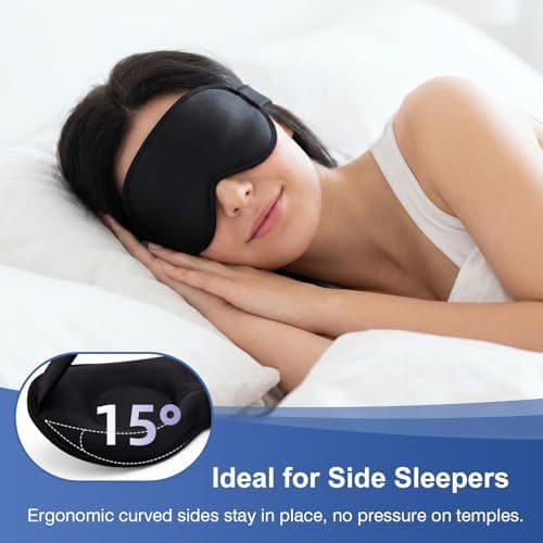 SAUNORCH 3D Contoured Sleep Mask, 100% Blackout Eye Mask for Sleeping — view 2