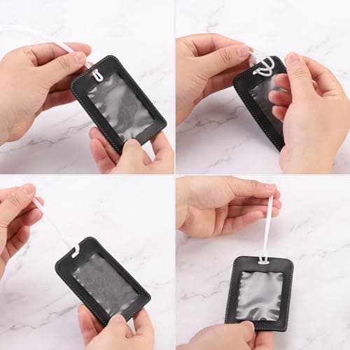 PATIKIL Luggage tag Loops, 100 Pcs PVC Luggage Loop Straps Bag Tag Loops Luggage Tag Holders Worm Loops Tag Holders for ID Card Bags Suitcase Label Fasteners, Transparent — view 4