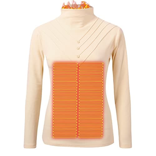 Thermal Underwear Women's Long Sleeve Shirt Women's Tight Top with Zip Long Sleeve Breathable V-Neck Sports Shirt T-Shirt Thermal Underwear Women's Long Sleeve Shirt Women, B2-a, XXL — view 4