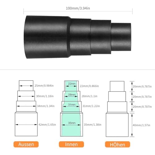 4 Pcs Universal Vacuum Adapter,dust Extractor Hose Adaptor — view 2