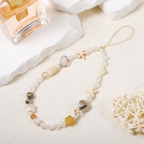 Tucnoeu Beaded Camera Wrist Strap,Beaded Phone Charms Strap,Cute Digital Camera Charm Lanyard,Phone Keychain Decoration for Wallet Phones Case Accessories — view 5