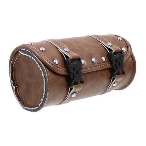 Cabilock 2sets Leather Motorbike Pouch Motorcycle Holding Bag for Motorbike Accessory Convenient Storage for Motorcycle Tail Bag for Road Trips and Daily Use