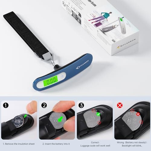 MYCARBON Luggage Scale Portable Digital Suitcase Scales Hanging 110lb/50kg — view 6