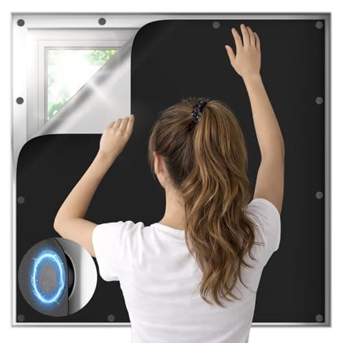 JUJIBL Magnetic Blackout Blinds, Portable Blackout Blind Stick On Window