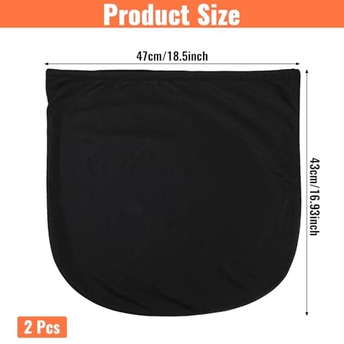 FAIRY CORA 2 Pack Motorcycle Helmet Bag, Lightweight Polyester Storage Carrying Case with Soft Lining for Sport Riding Travel (Black, 18.5 x 17 x 0.4 In) — view 2