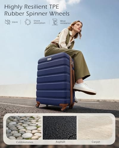 COOLIFE 24 Inch Medium Suitcase for Holiday Travel, ABS+PC, Lightweight — view 3