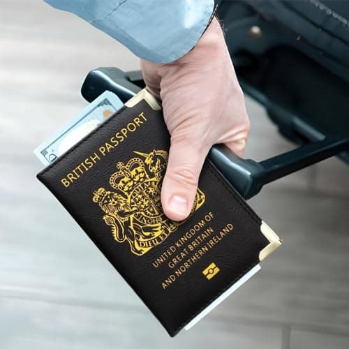BMLIMITED BML Luxury Black British Passport Holder & Travel Wallet RFID Blocking Premium PU Leather Men, Women & ID/Cards The Royal Elegance — view 6