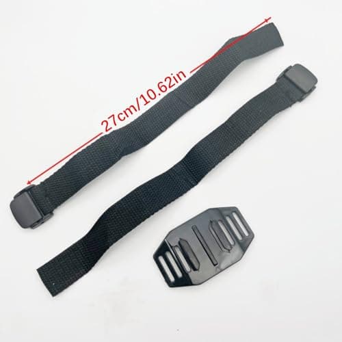 Universals Helmet Mount Straps for Action Cameras Adjustable Length Fit Vented Helmets for Cycling Skiing Skydiving Adventure Vented Helmet — view 4