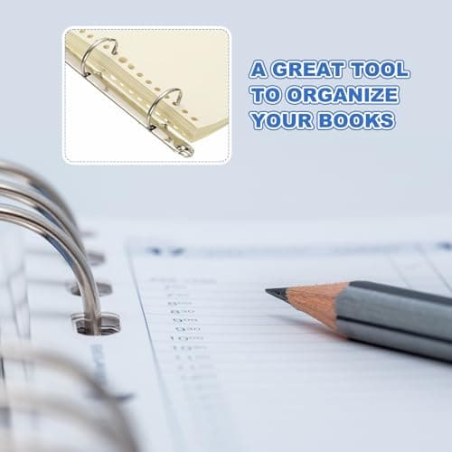 PATIKIL B7 2 Hole Ring Binder Mechanisms, 2 Set 0.63" D Ring Replacement Binder Planner Loose Leaf Binding Spines for Organizers DIY Fill Paper Storage Folder Accessories, 20mm Silver Tone — view 6