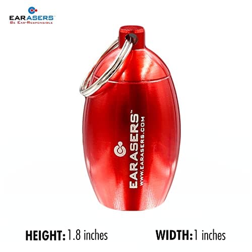 Earasers Ear Plug Carrying Case (Red, Regular) — view 4