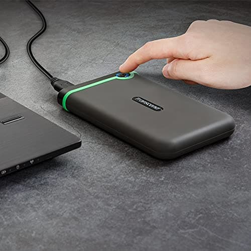 Transcend StoreJet 25M3 1TB Rugged Portable Hard Drive, Military Grade Shockproof, USB-A 3.1 Portable HDD for PC, Mac & Laptop, Iron Gray TS1TSJ25M3S — view 5
