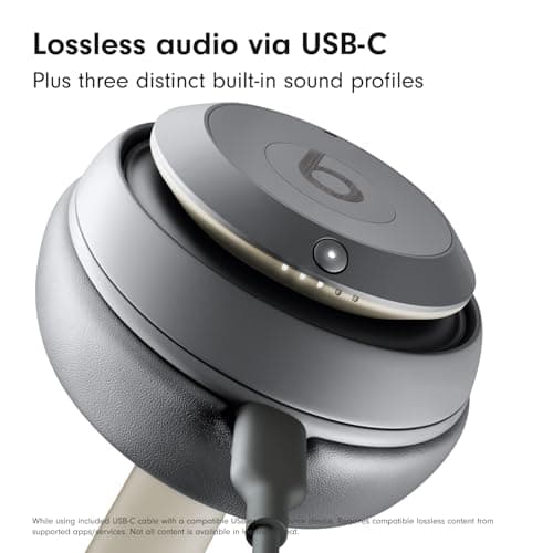 Beats Studio Pro – Wireless Bluetooth Noise Cancelling Headphones, Personalised Spatial Audio, USBC Lossless Audio, Apple & Android Compatibility, Up to 40 Hours Battery Life – Sand Grey — view 6