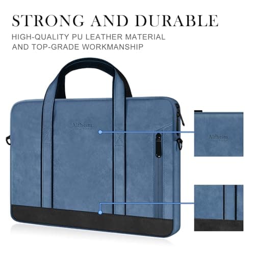 Alfheim 15-15.6 Inch Waterproof PU Leather Laptop Bag — view 4
