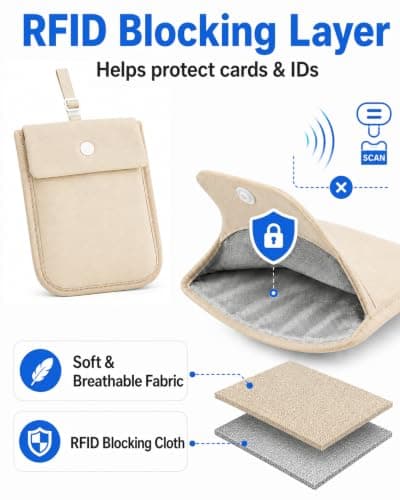 Bamneat RFID-Blocking Travel Bra Wallet, Hidden Money Pouch with Adjustable Elastic Strap, Perfect Secret Pocket Protect Your Passport Credit Cards Valuables, Nude, XL, RFID Protected — view 4