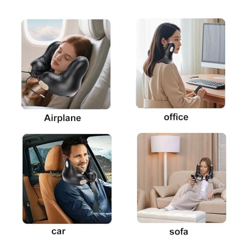 Brrnoo Travel Neck Pillow with Headset Noise Canceling U Shaped Pillow for — view 3