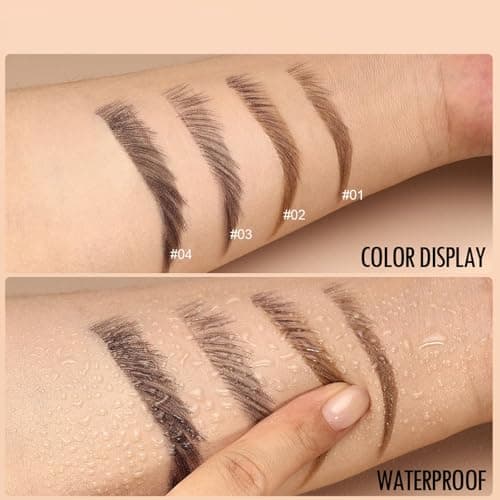 Eyebrow Pencil And Pen Set, Angled And Multi-Pronged Tips, Dark Brown — view 3