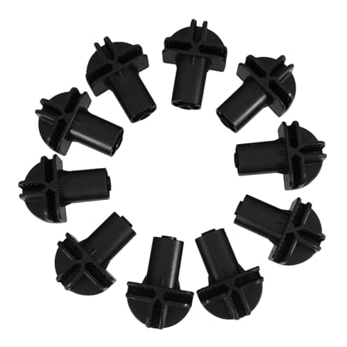 RUNROTOO Plastic Buckles 10pcs with Iron Plastic Construction for Closet Organizer Casters Suitable for Cat Cages and Luggage Wheel Repair