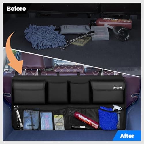 Einesin Car Trunk Organizer, Car Boot Organiser with 7 Pockets (90X48cm) — view 3