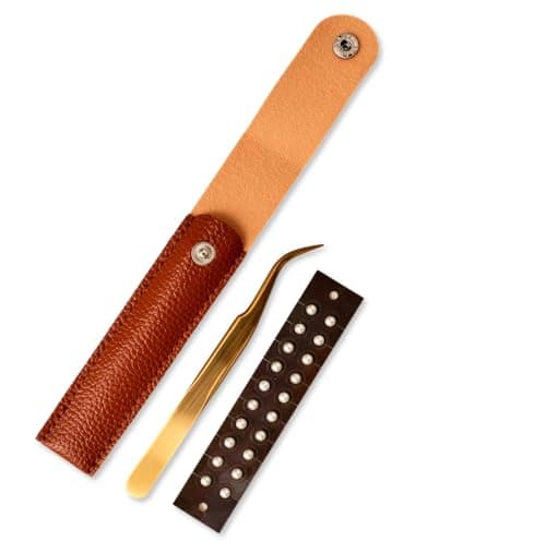 Yogi Bare 20 Soma Studs Ear Seeds Set | Acupressure, Application Tool, Vegan Leather Pouch & Guide | Stress, Sleep, Anxiety & Hormone Support | 24K Gold-Plated Auriculotherapy Kit (Pearl)