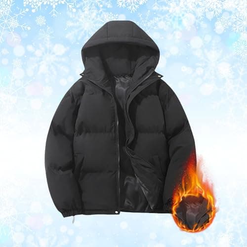 Anbiryeik Women Winter Puffer Down Jacket Hooded Waterproof Quilted Short Coat with Pockets Lightweight Ladies Parka Jackets Zip Up Windproof Packable Casual Warm Outwear for Travel Outdoor Black M — view 2
