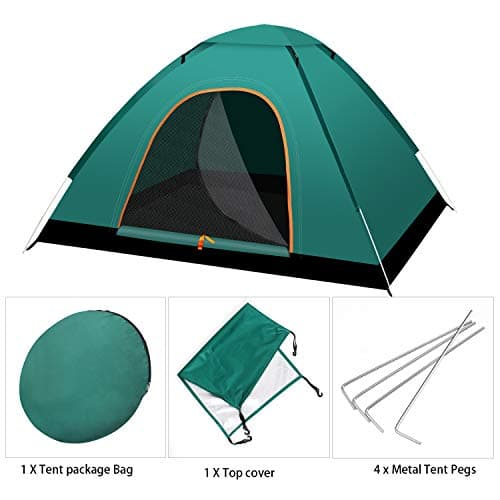 RISEPRO instant automatic pop up tent , 2 Person Lightweight Tent ,Waterproof Windproof, UV Protection , Perfect for Beach, Outdoor, traveling ,hiking ,camping, hunting, fishing, etc — view 4
