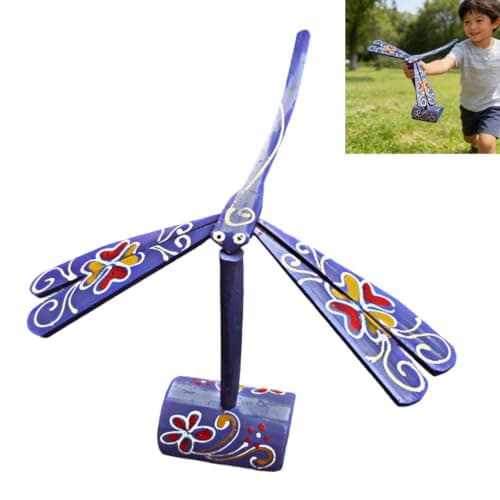 OSNIYAW Handcrafts Wooden Dragonflies Balancing Game Toy for Kids, Silver — view 2