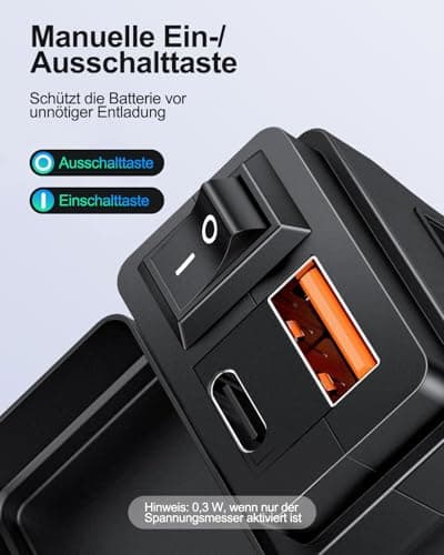ZEXMTE Motorcycle USB Charger, Dual USB Type C PD & Quick Charge 3.0 Motorbike Phone Charger with Voltmeter & ON/Off Switch, motorcycle usb socket waterproof for All Phones, Tablet, GPS — view 3