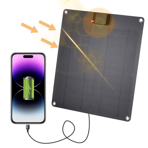 Lixada 15W Solar Panel,12V Portable Waterproof Flexible Monocrystalline Silicon Outdoor USB Solar Charging Panel Mobile Power Solar Charger for Fan,Cellphone,Security Camera Outdoor — view 6