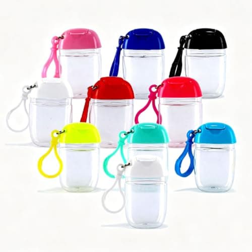 Tosuny Mini Flip Top Empty Soap Bottles 10 Pack for Travel (10 Pcs)