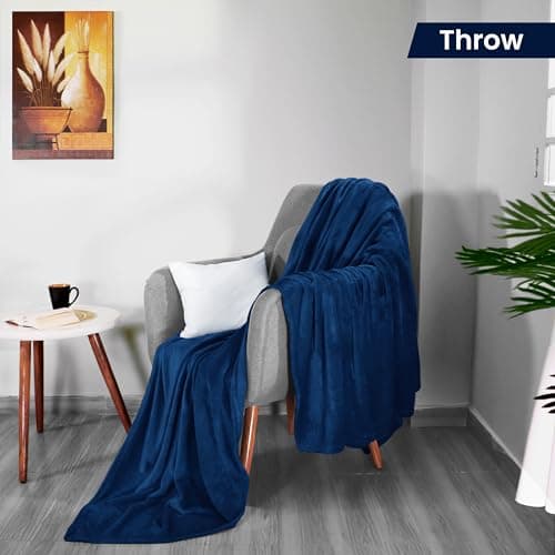 Utopia Bedding Ultra Soft Fleece Throw Blanket (127x152cm- Navy) — view 2