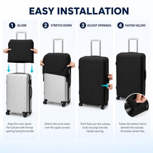 Ufyuayig Suitcase Cover, Luggage Covers for Suitcases, 26-30 Inch — view 4