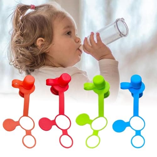 Water Bottle Spout for Kids | Leakproof Cup Top Adapter | Portable Silicone Water Bottle Top Spout Adapter for Toddler Travel — view 3