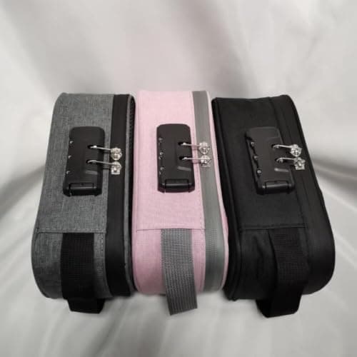 Black Lockable Makeup Bag with Combination Lock — view 3