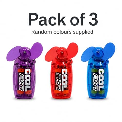 Fabulouz Handheld Fan 3 Pack, Mini Portable Fans, Battery Operated — view 2