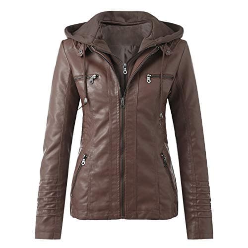 Womens Leather Jacket Biker,Leather Jacket For Women Pu Biker Moto Jacket Long Sleeve Tops Zip Up Faux Leather Jacket Slim Fit Lapel Coat Classic Short Jacket Motorcycle Coat With Zip Pockets Jackets — view 2
