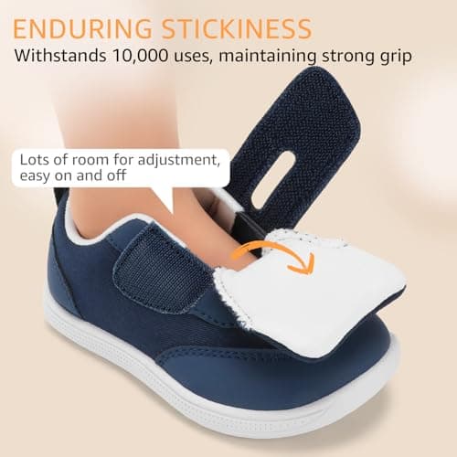 STQ KIDS Barefoot Shoes Kids Trainers Boys School Shoes Girls Toddler Baby First Walking Running Boy Girl Sneakers Light Soft Child Extra Wide Toe Box Tennis Minimalist Navy Toddler Size 5 — view 5