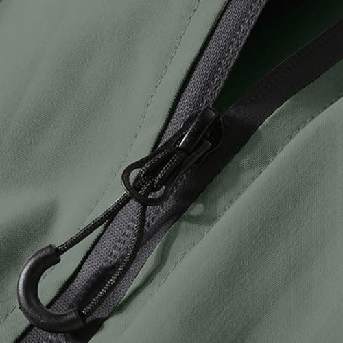 Lightweight Waterproof Jacket, Casual Outdoor Raincoats with Hooded, Breathable Zip Up Softshell Jackets with Pockets, for Spring Fall Winter — view 5