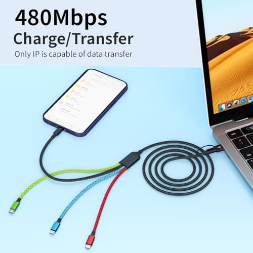 Firsting Travel 4 in 2 Multi Charging Cable, Dual Type-C, 1Pack 5FT — view 6