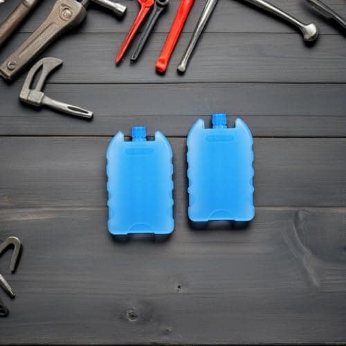 KOMBIUDA Reusable Ice Packs and Refreezable Ice Bricks 7pcs with Compact Pe Design, Energy Saving for Air Conditioner Fan and Cooler for Camping and Road Trip Cooling — view 6