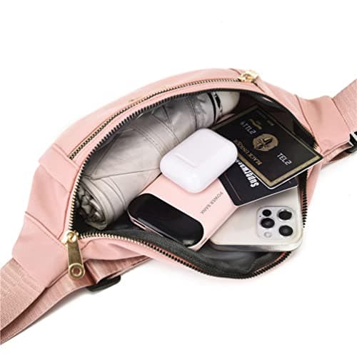 Estwell Bum Bag Fanny Pack Men Women Fashion Festival Fanny Pack Travel Waist Pack Lightweight Adjustable Waist Bag for Running Walking Hiking Jogging, Black — view 3