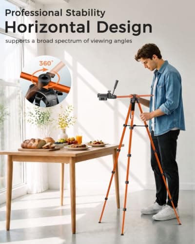 Nineigh Camera Phone Tripod, 75'' Lightweight DSLR Camera Stand — view 2