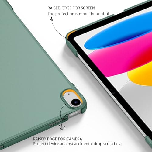 EasyAcc Case for iPad (A16) 11th/10th Generation 2025/2022, Dark Green — view 5